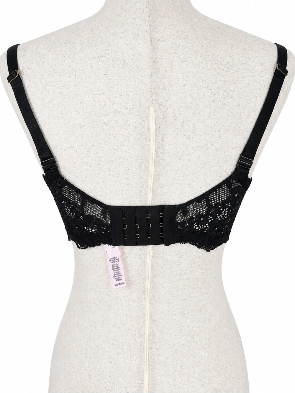 VS Dream Angels Wicked Unlined Lace Balconette Bra Black 34DDD
